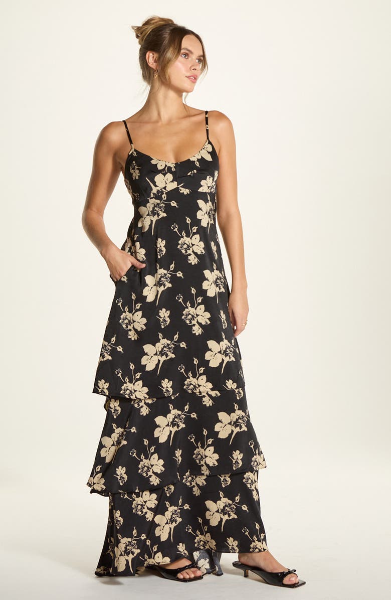 WISHLIST Floral Print Tiered Maxi Dress, Alternate, color,