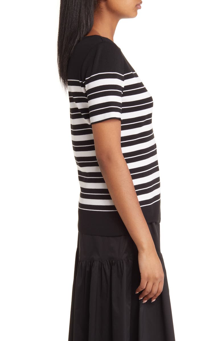 Misook Stripe Soft Knit T-Shirt, Alternate, color,