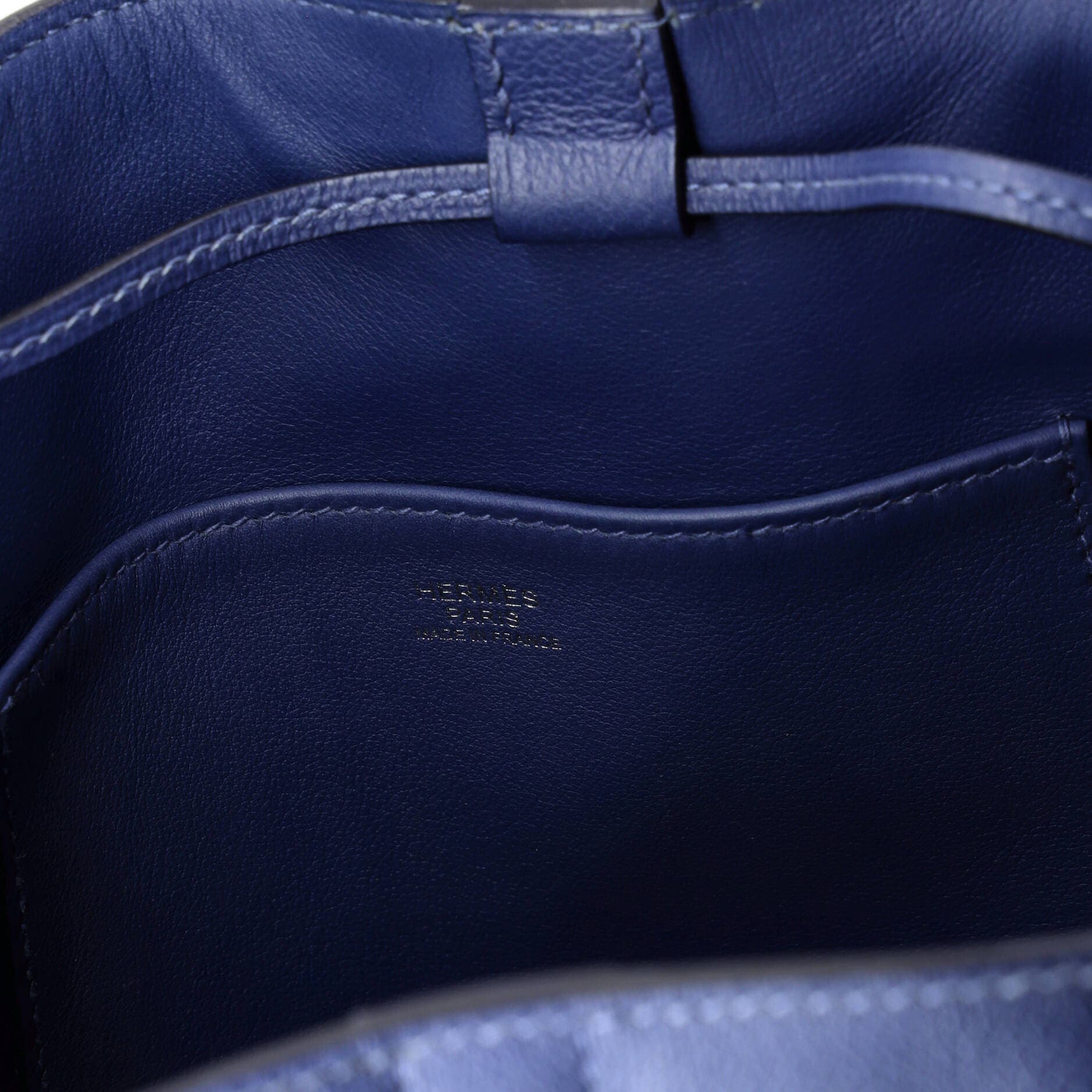 Pre-Owned Hermes Licol Bag Evercolor 17, Alternate, color, Bleu Brighton