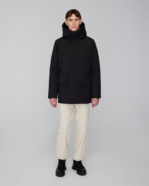 Quartz Co. Grant | Hooded Down Winter Jacket In Black
