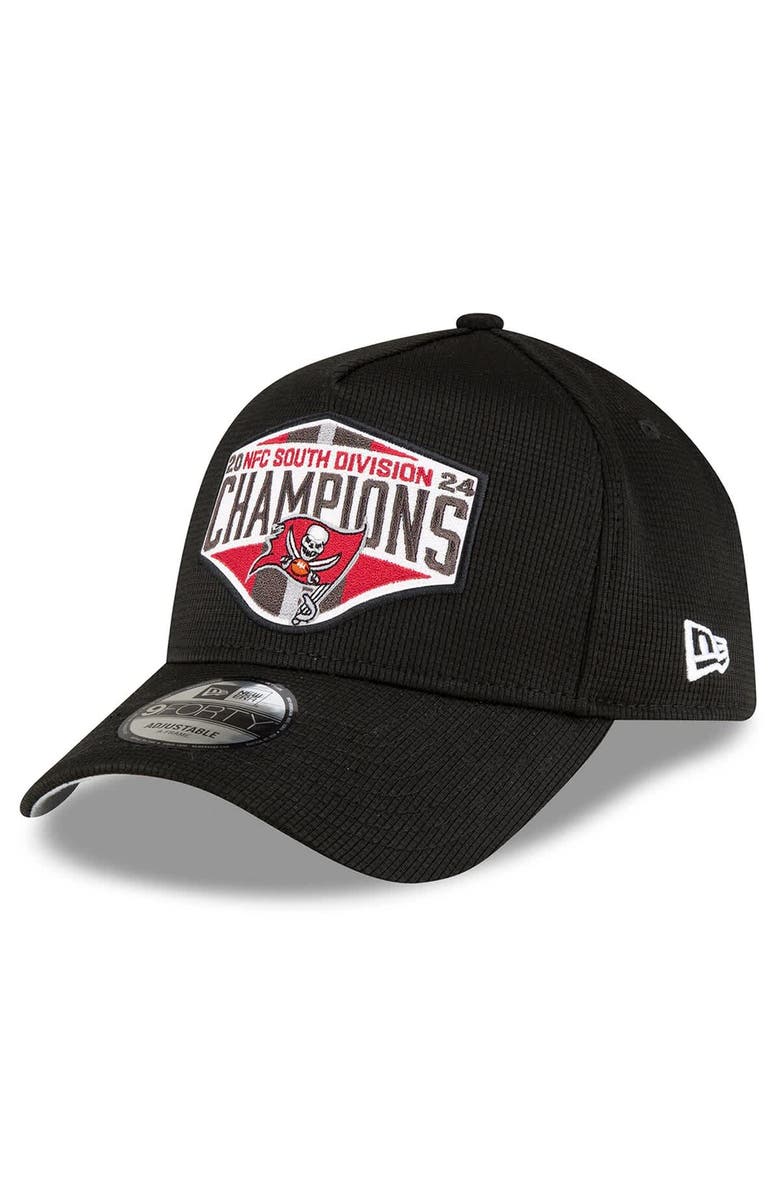 New Era Men's New Era  Black Tampa Bay Buccaneers 2024 NFC South Division Champions Locker Room 9FORTY A-Frame Adjustable Hat, Main, color, 