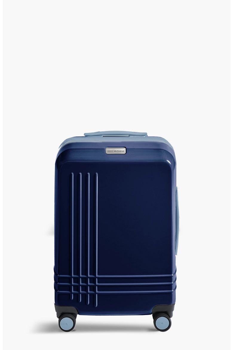 Carry-On Luggage, Main, color, Navy Gloss / Slate Trim