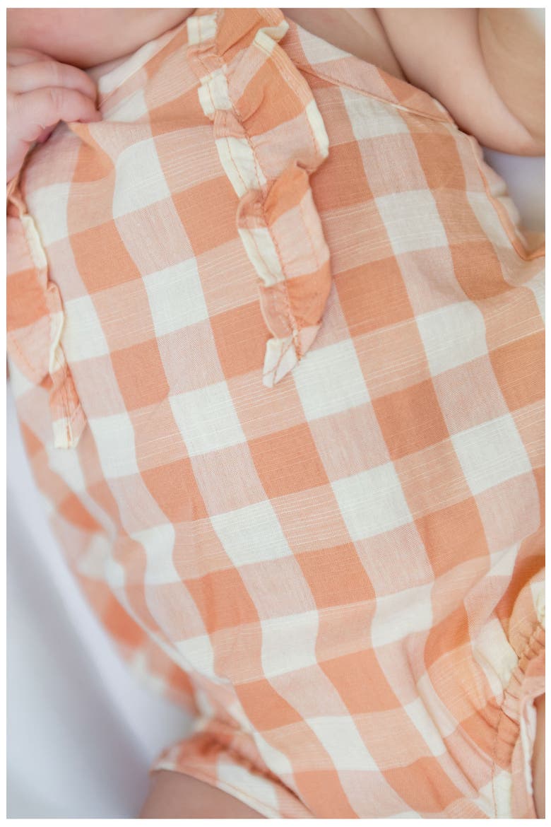 Checkmate Flutter Bodysuit, Alternate, color, MELON