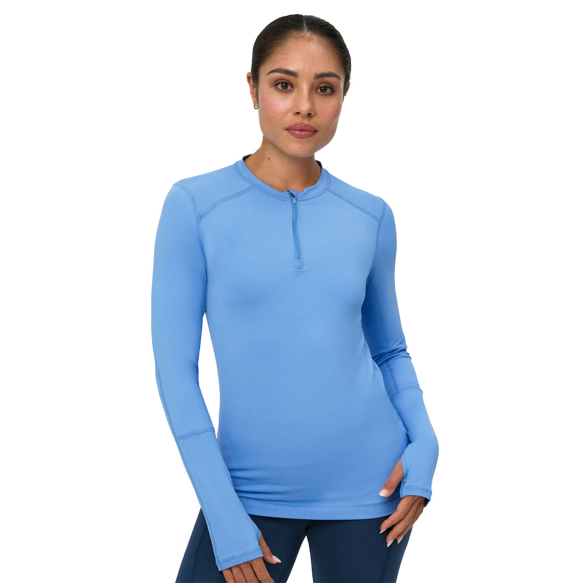 Women's Performance Quarter Zip Long Sleeve Crew Shirt - image 5