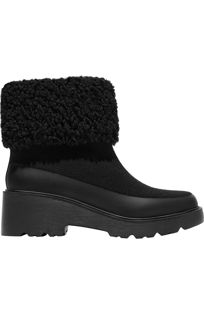 VIVAIA Faux Fur Platform Chunky Wedge Boots, Alternate, color, Black