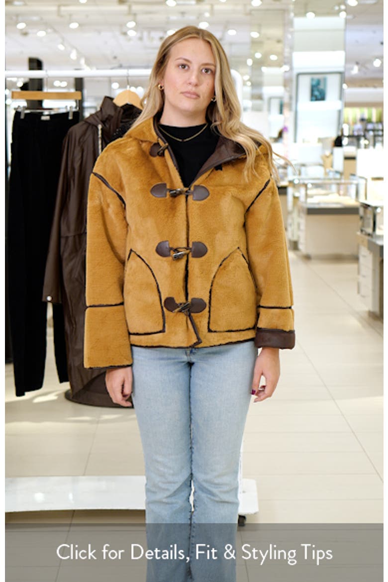 Lucy Reversible Faux Shearling Hooded Jacket video