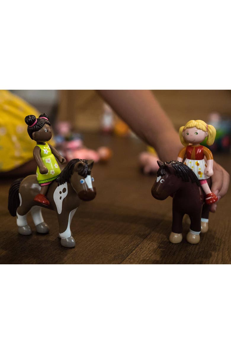 HABA Little Friends Horse Tara - 4.5" Apaloosa Farm Animal Toy Figure, Alternate, color, Multi