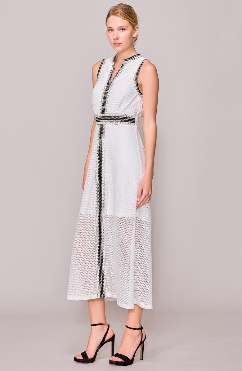 MELLODAY Sleeveless Lace Dress, Alternate, color, White Black