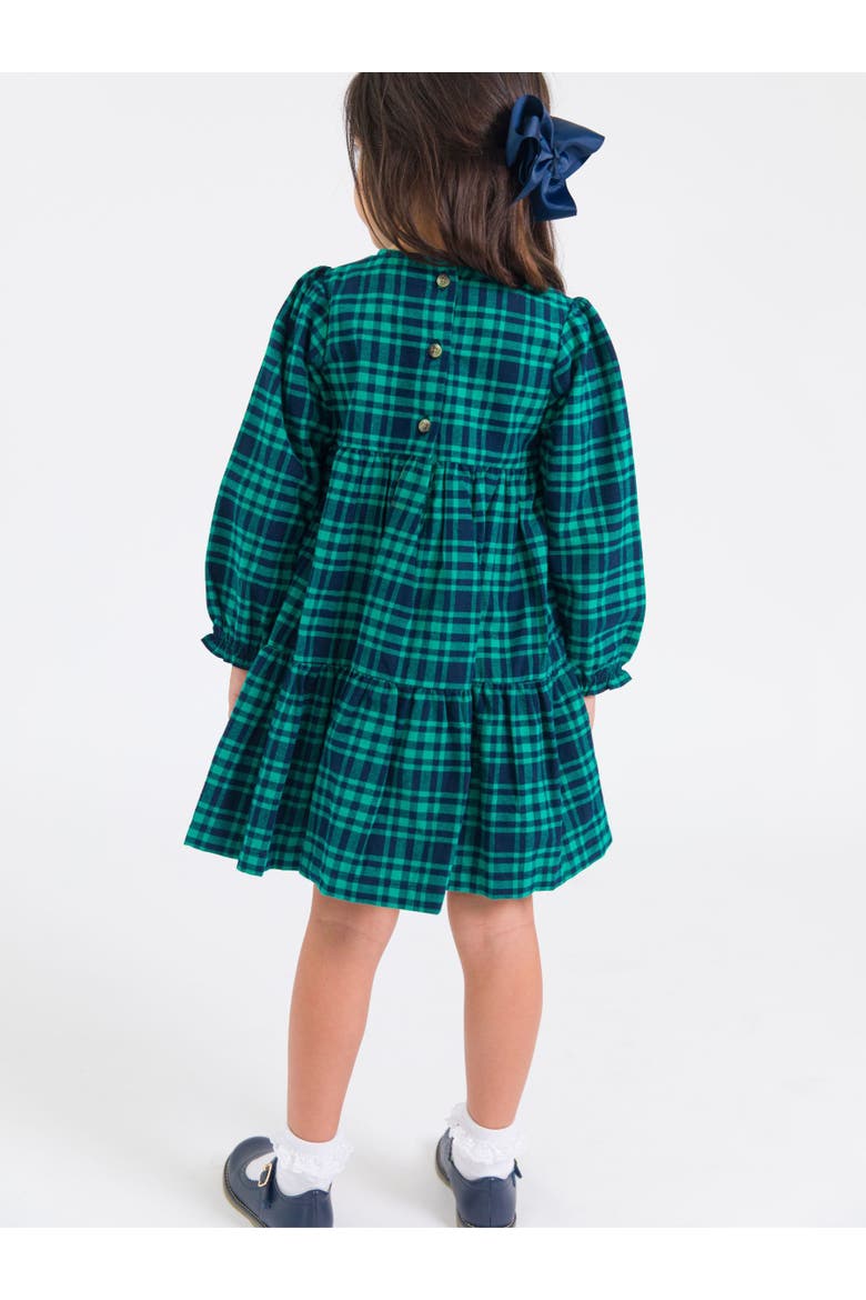 Woven Long Sleeve Tiered Twirl Dress, Alternate, color, Hayden Plaid
