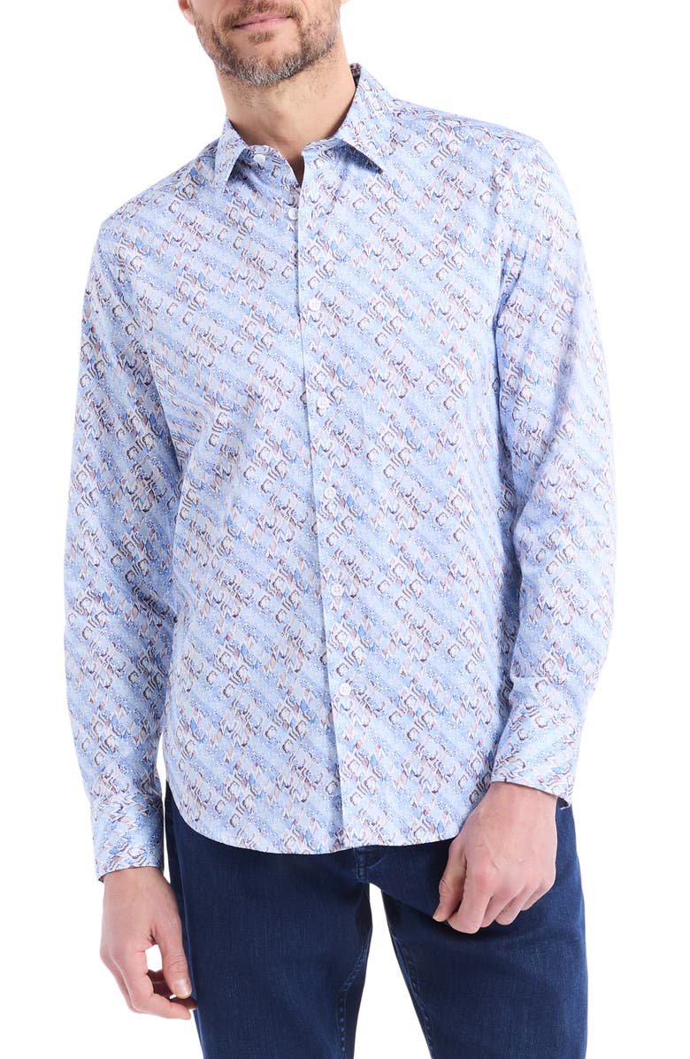 Robert Graham Bradvale Long Sleeve Cotton Button-Shirt, Main, color, 