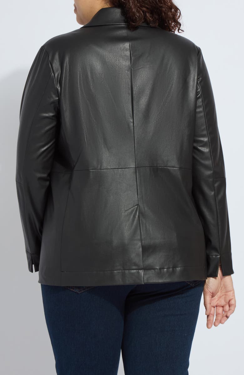 Lysse 'Lyssentials Faux Leather Blazer, Alternate, color, Black