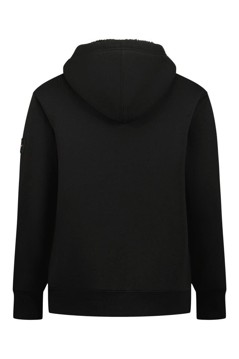 Kids' Full Zip Logo Hoodie, Alternate, color, BLACK