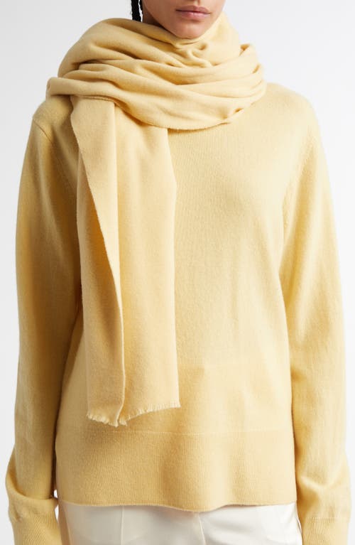TOTÊME TOTEME OVERSIZE SHELL STITCH TRIM WOOL, CASHMERE & COTTON SCARF