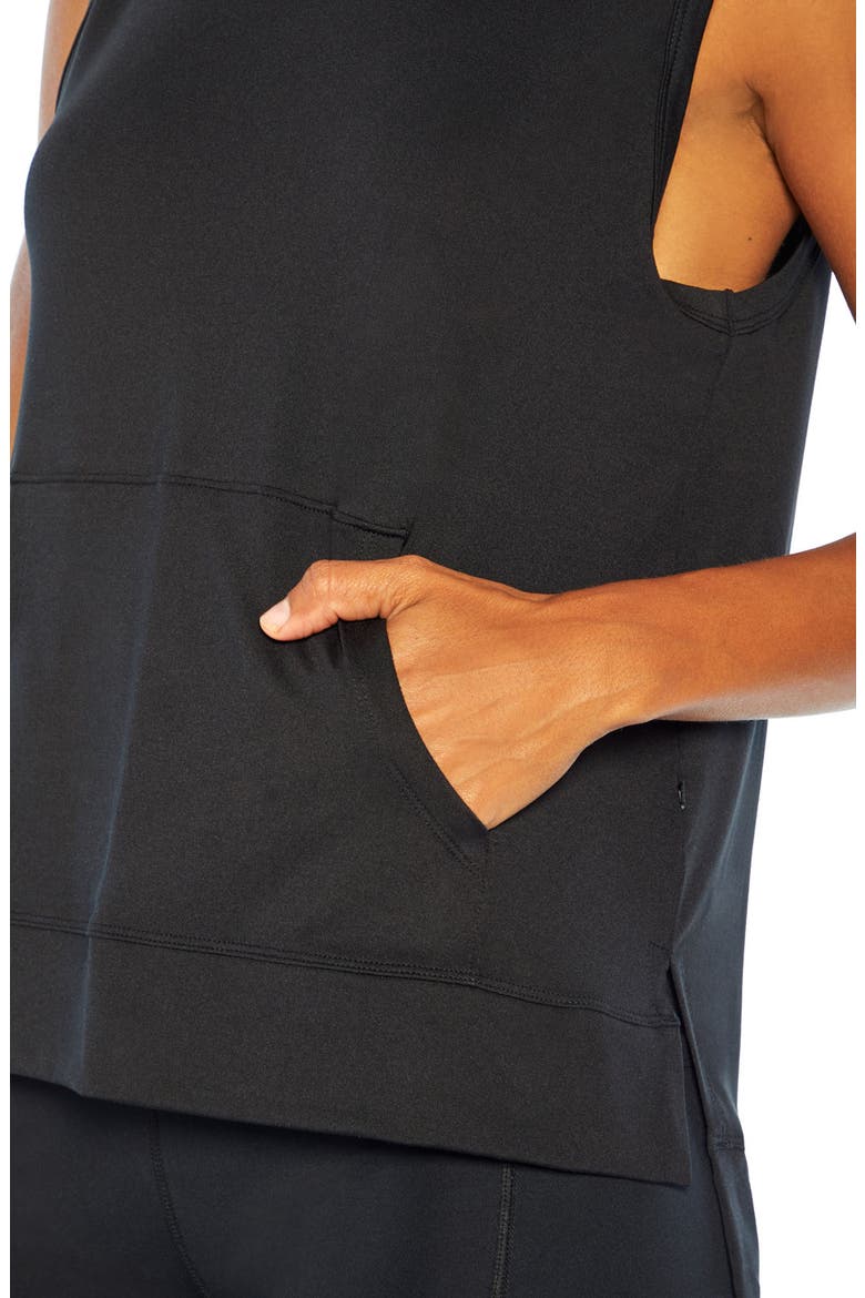 Esther Sleeveless Hoodie, Alternate, color, BLACK