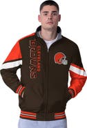 G-III Extreme Men's G-III Extreme Brown Cleveland Browns Strong Arm Reversible Full-Zip Jacket