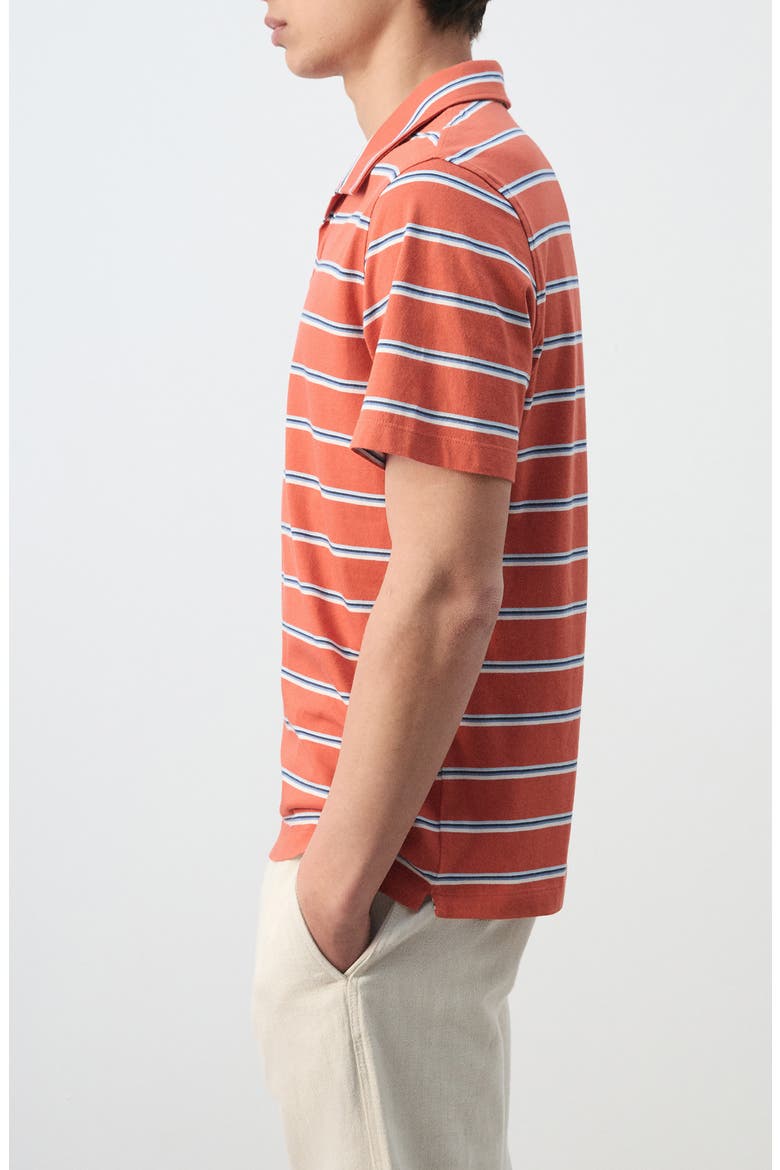 Regular Fit Stripe Cotton Polo, Alternate, color, SALMON