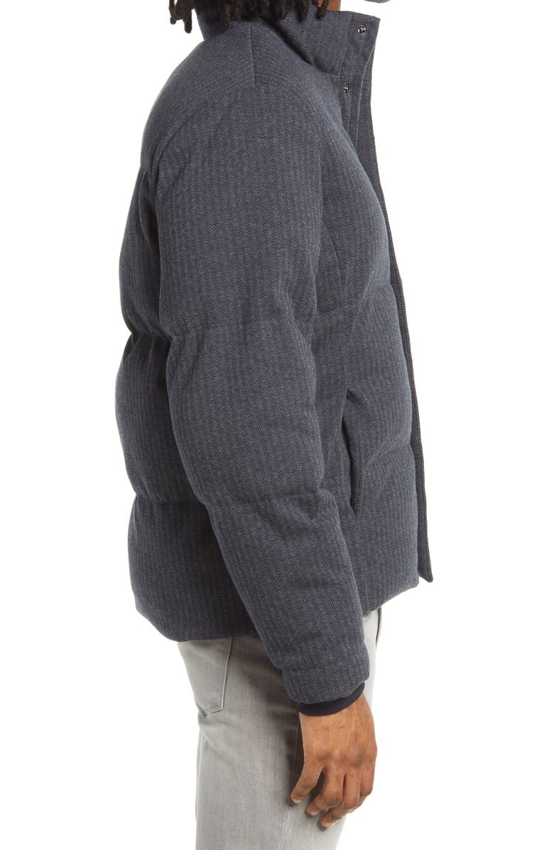 Vince Herringbone Quilted Puffer Jacket, Alternate, color,