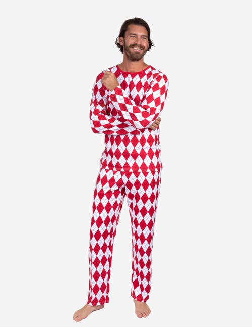 Leveret Loose Fit Cotton Matching Family Holiday Pajamas, Classic & Geometric Patterns In Red