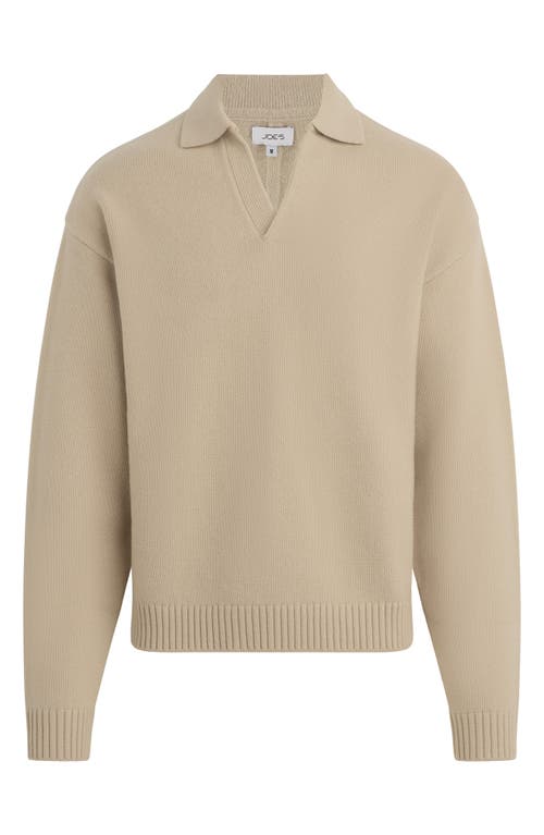 Joe's Relaxed Johnny Collar Wool Sweater In Brown