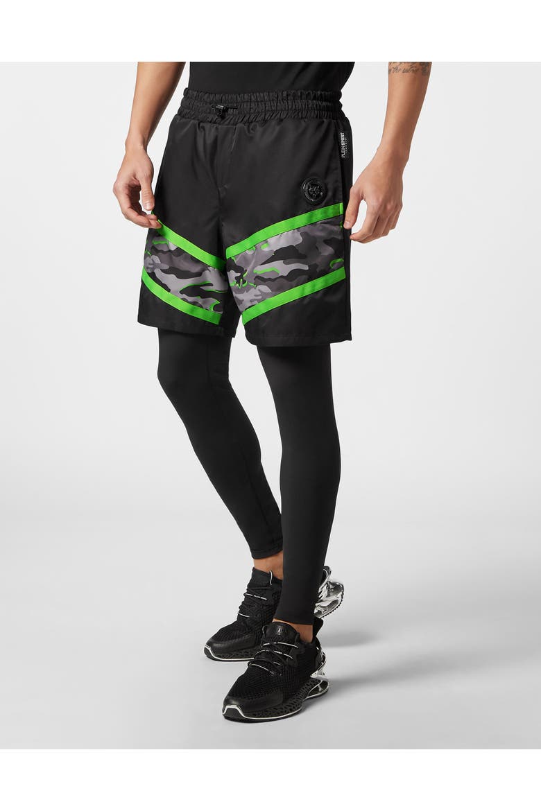 Sport Leggings Camouflage Men, Main, color, black