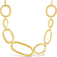 Sterling Forever Holly Interlinked Halos Chain Necklace