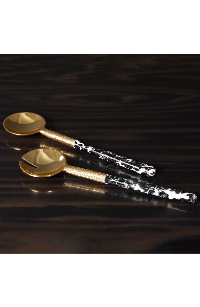 Lunares Bianco Nero Servers, Main, color, Gold & Black