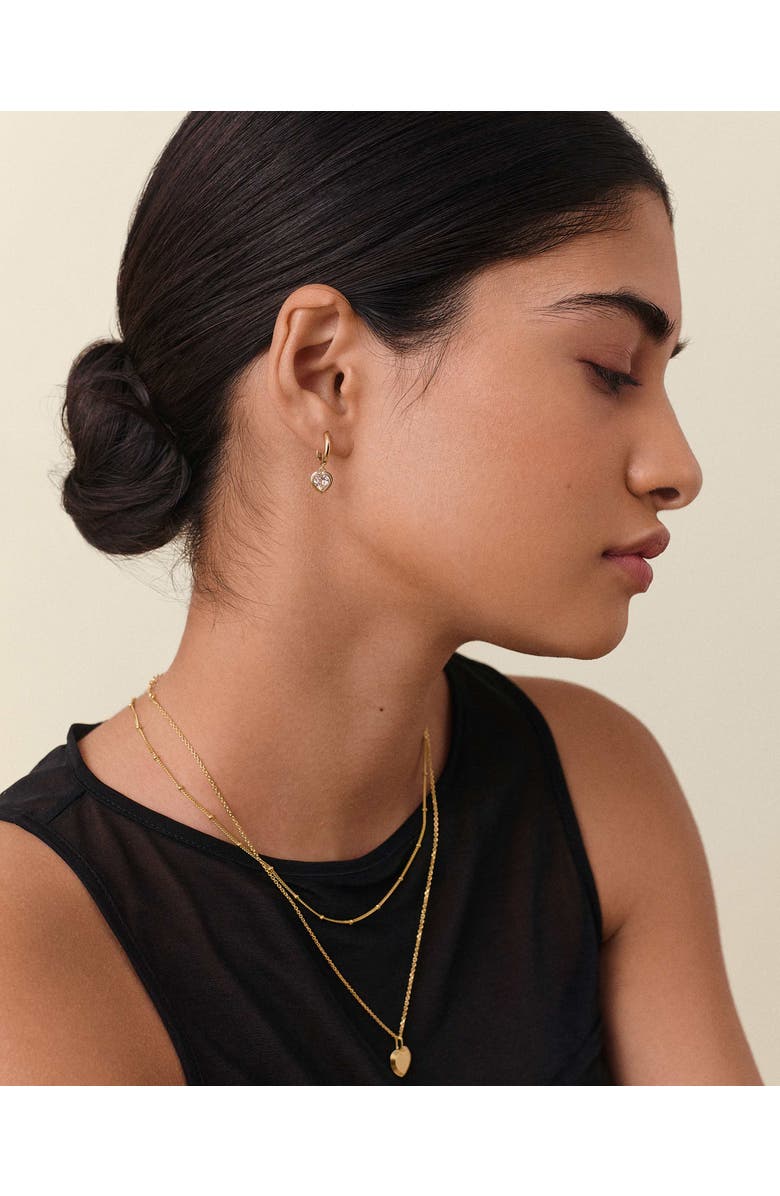 Edge of Ember Heart White Sapphire Earrings, Alternate, color, White Sapphire