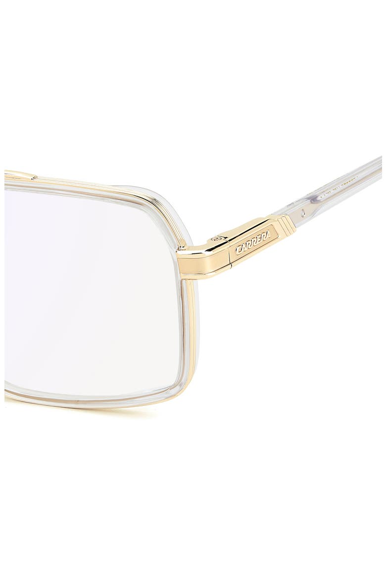 58mm Rectangular Optical Glasses, Alternate, color, CRYSTAL GOLD/ BLUE SP