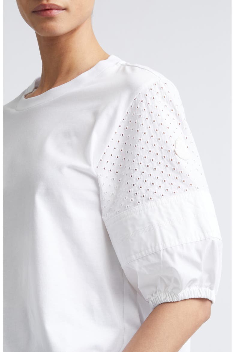 Flax Blend Crewneck T-Shirt, Alternate, color, WHITE
