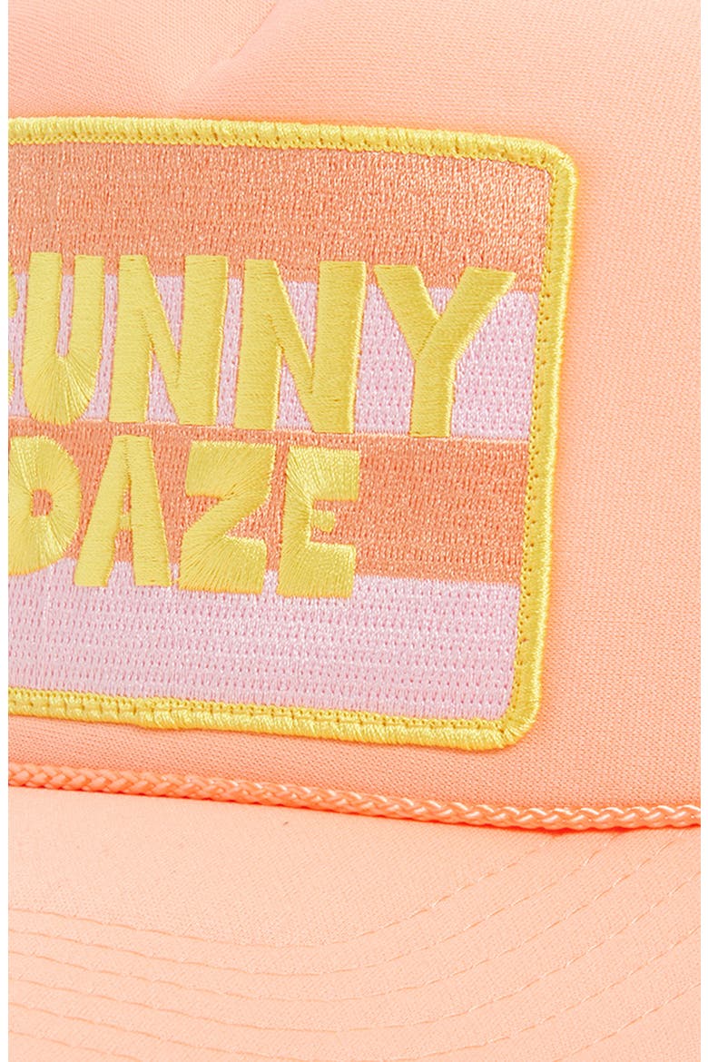 Sunny Daze Trucker Hat, Alternate, color, CORAL