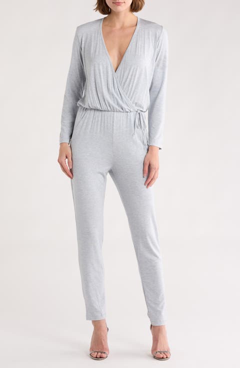 Long Sleeve Tie Waist Jumpsuit