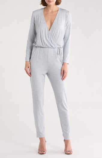 GO COUTURE Long Sleeve Tie Waist Jumpsuit