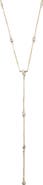 Argento Vivo Sterling Silver Cubic Zirconia Station Y-Necklace