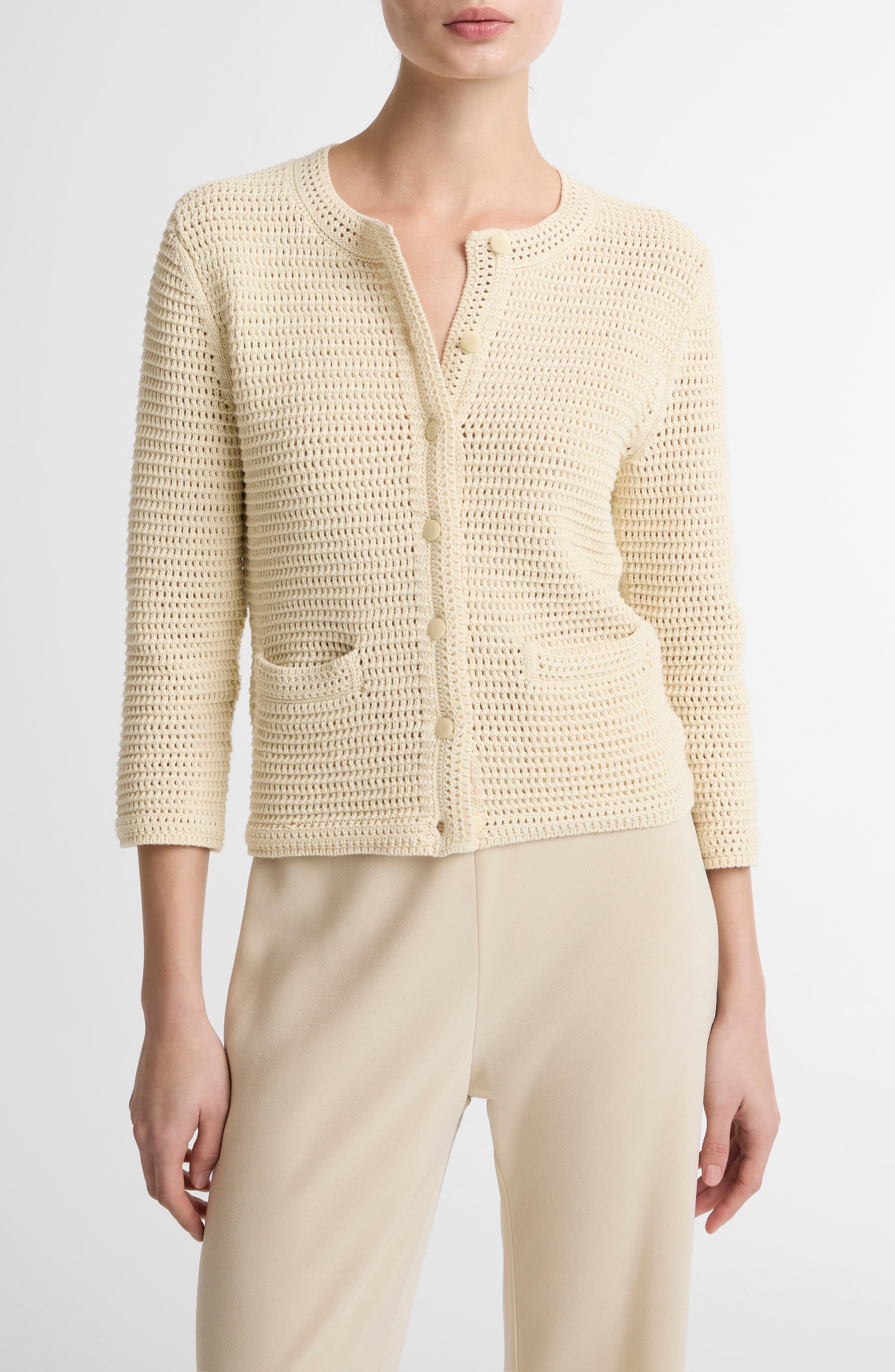 Cotton Open Stitch Cardigan - image 3