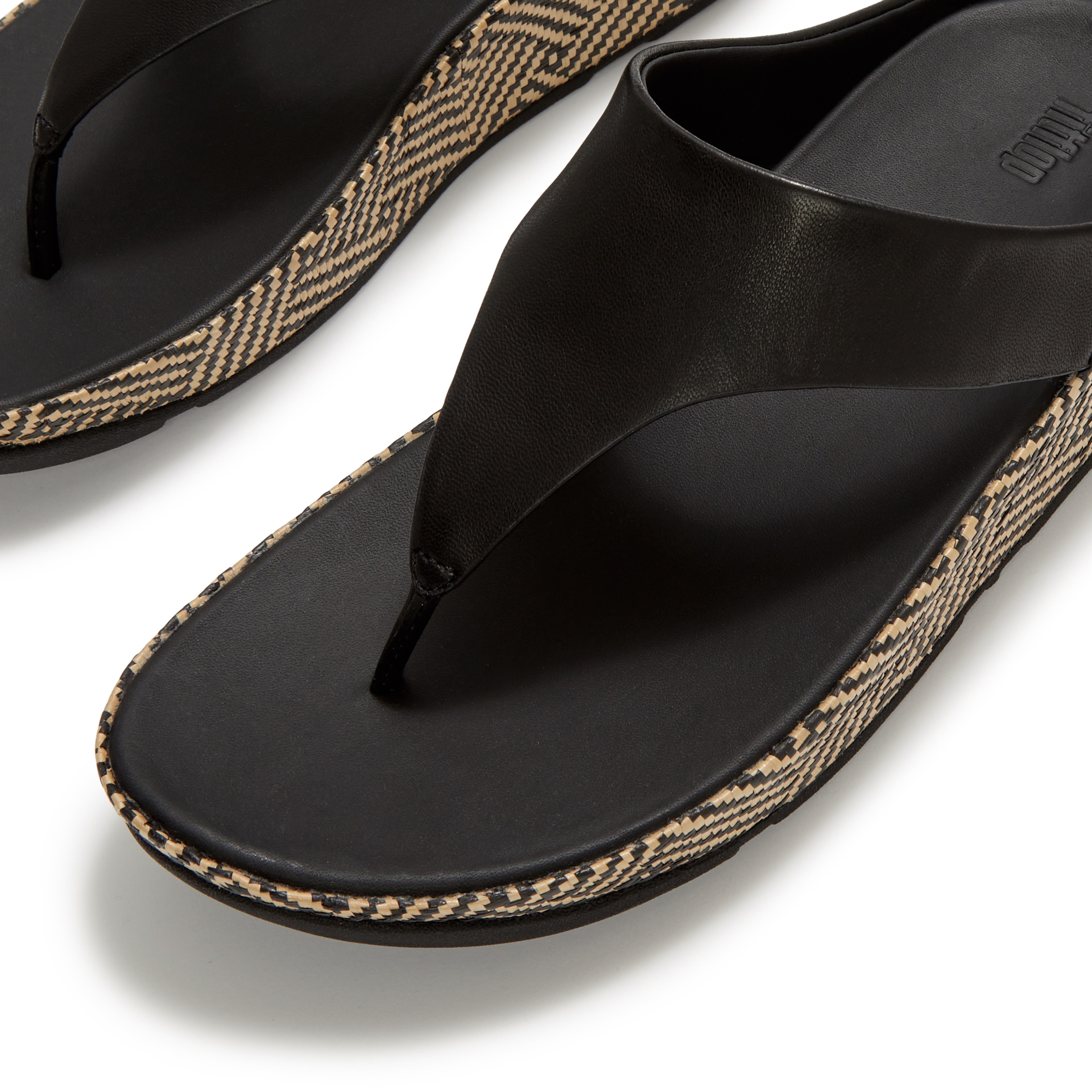 FitFlop Lulu Lux Graph-Weave TP Sandal, Alternate, color, Black