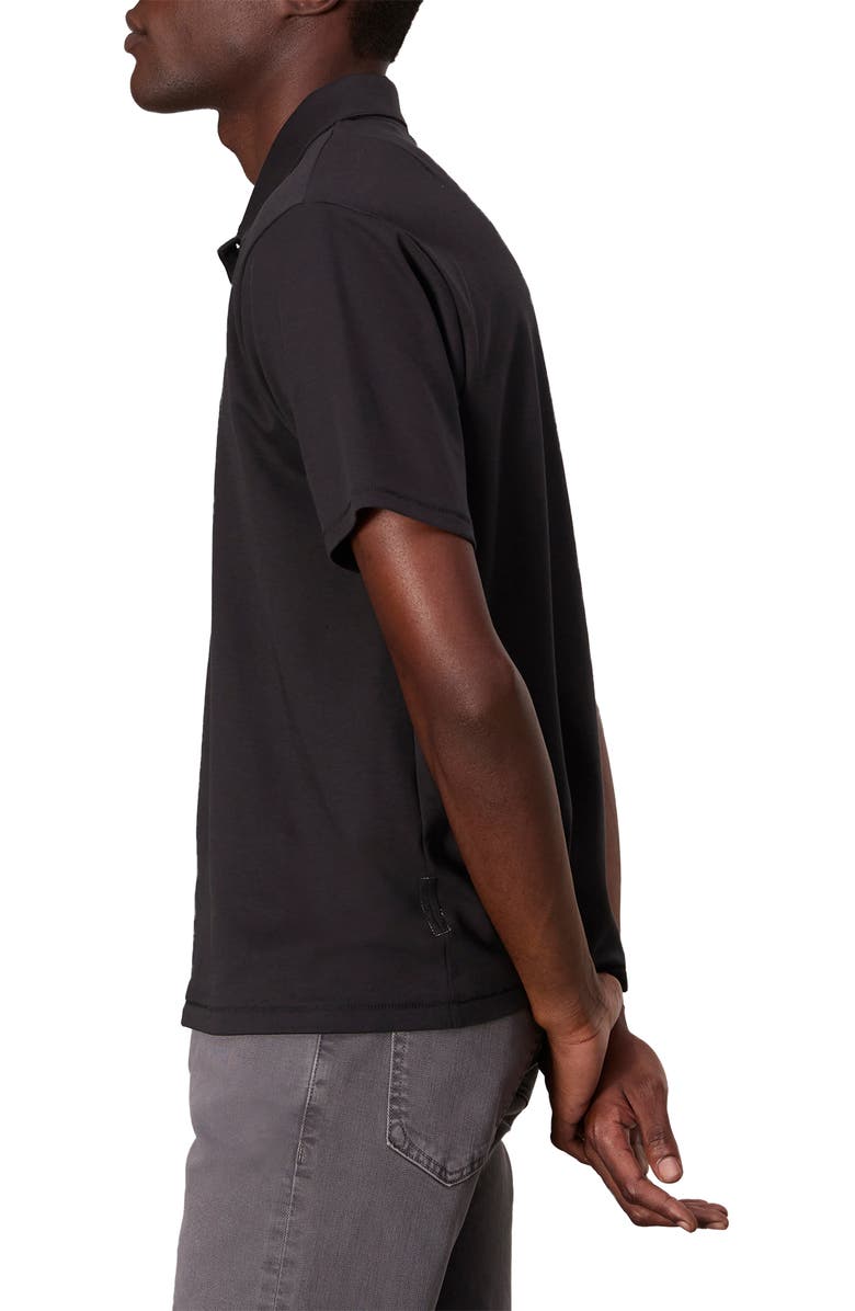 rag & bone Pure Pima Polo, Alternate, color, Black