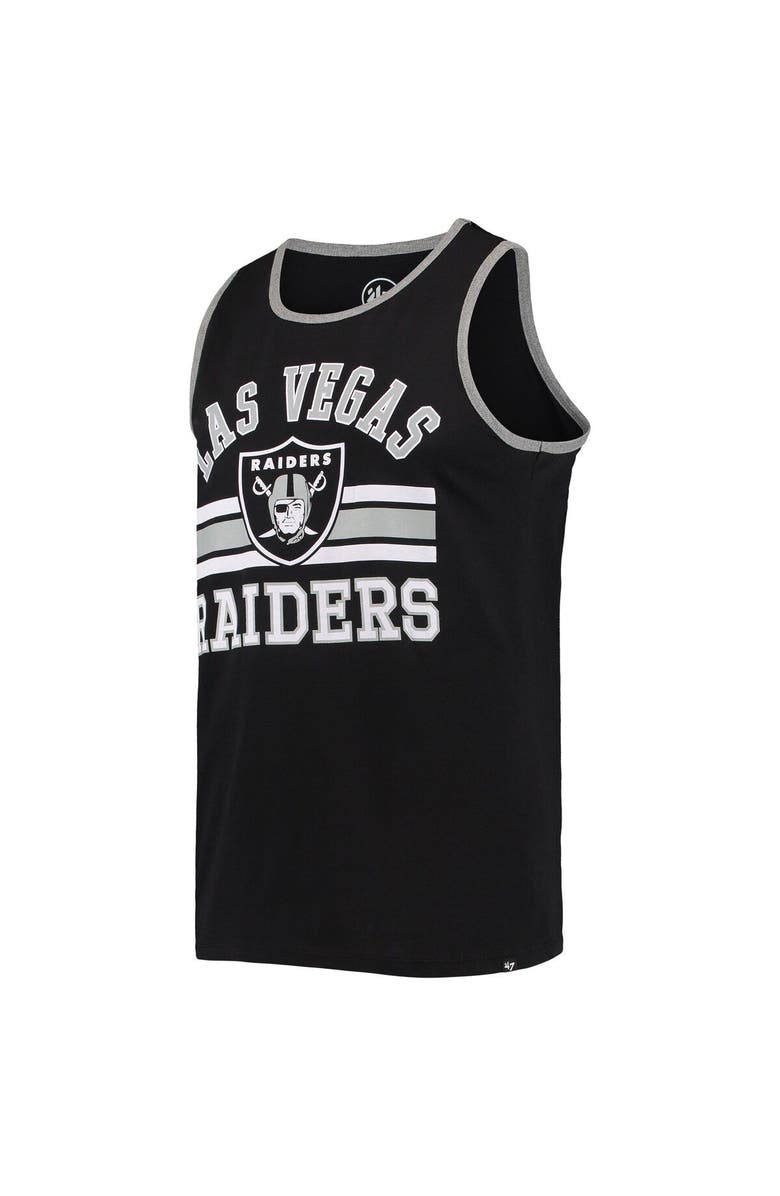 '47 Men's '47 Black Las Vegas Raiders Edge Super Rival Tank Top, Alternate, color, Black
