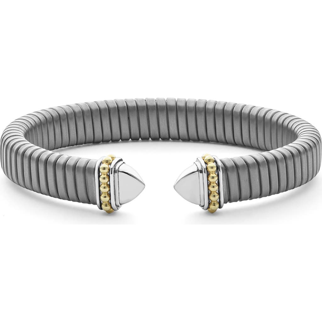 Lagos Pointed Dome Cuff Bracelet In Two-tone