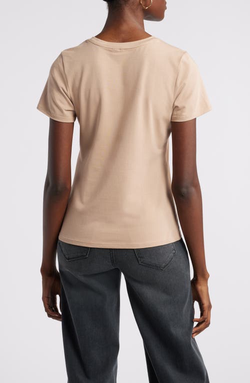 Nordstrom Pima Cotton Blend Crewneck T-shirt In Neutral