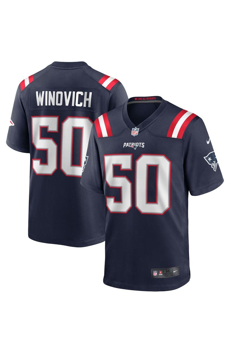 Nike Men's Nike Chase Winovich Navy New England Patriots Game Player Jersey, Main, color, 