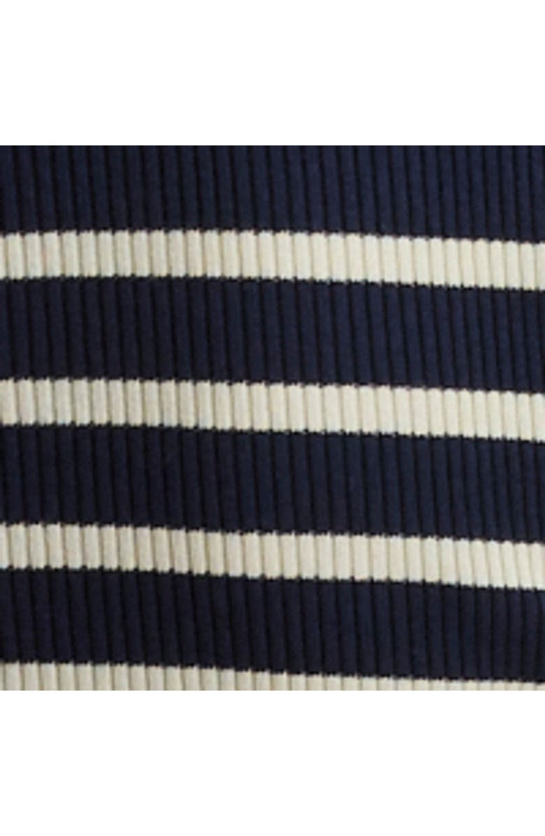 HATCH Collection The Kaitlyn Cotton Rib Maternity Dress, Alternate, color, Navy/White Stripe