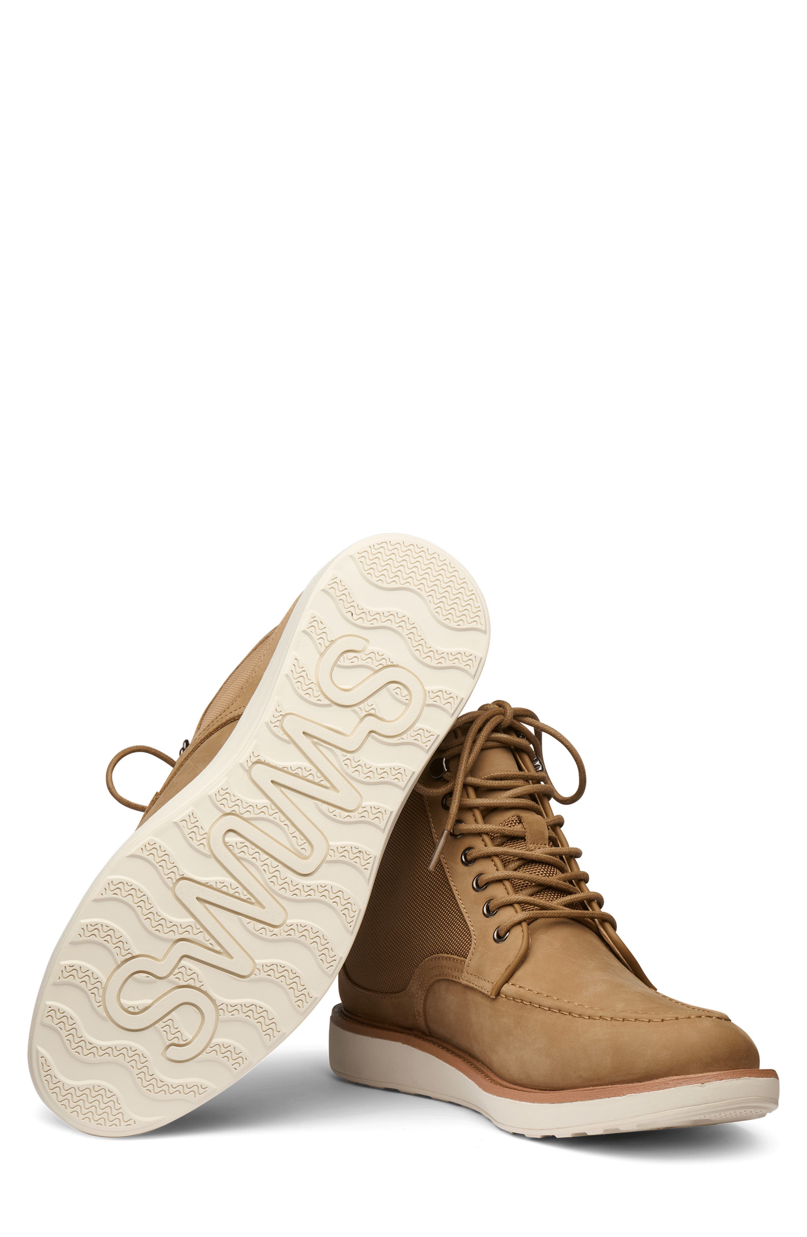 Moc Toe Leather Boot, Alternate, color, COGNAC