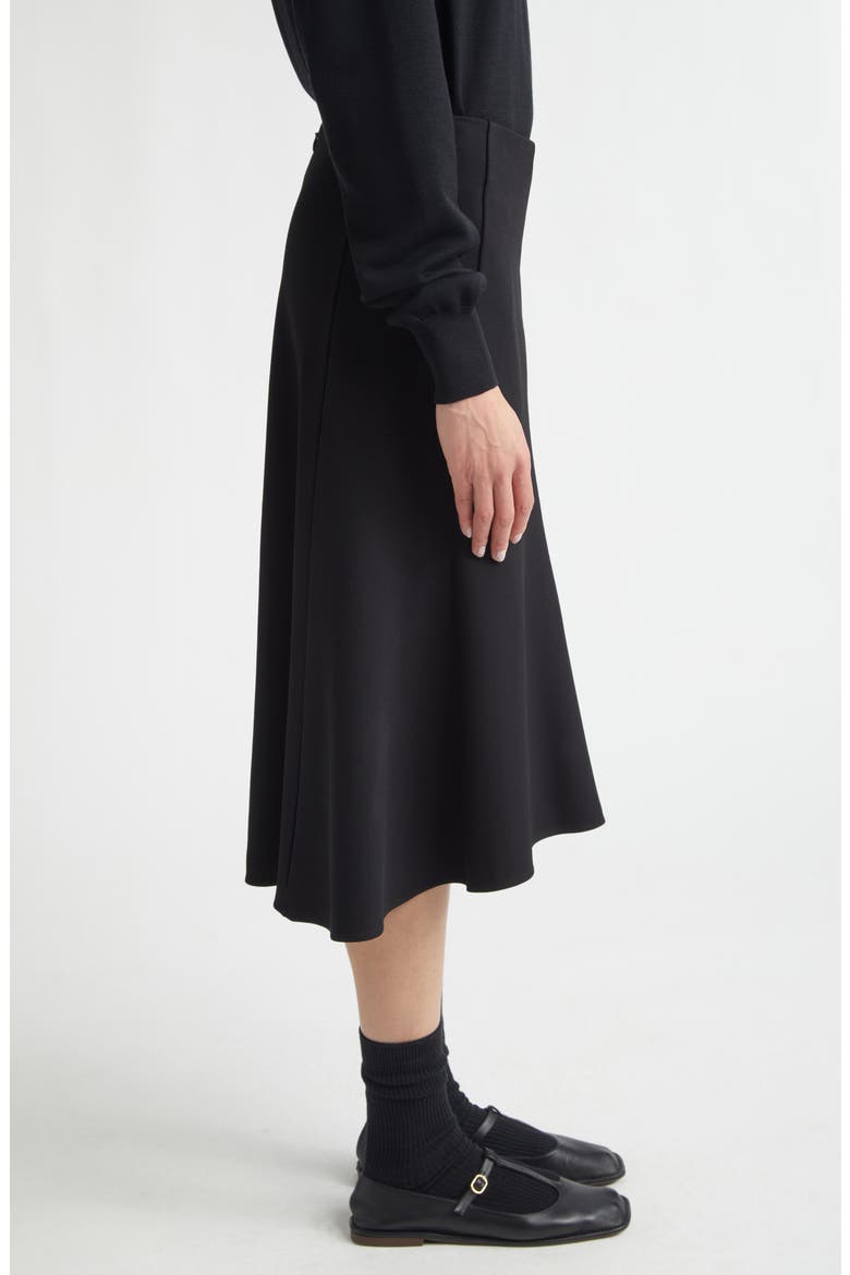 High Low Midi Skirt, Alternate, color, BLACK