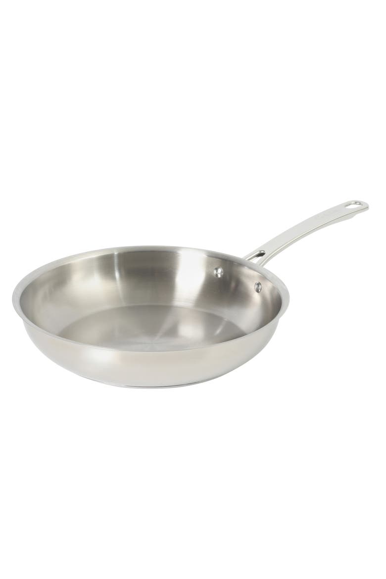 11-Inch Stainless Steel Frying Pan, Induction Ready Skillet with Tri-Ply Base, Main, color, Stainless Steel