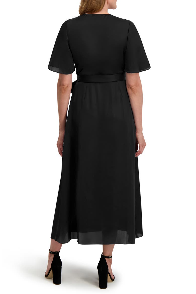 Madison Faux Wrap Maxi Dress, Alternate, color, BLACK ONYX