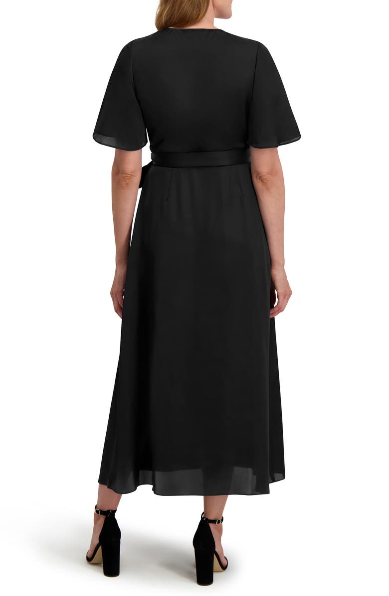 Laundry by Shelli Segal Madison Faux Wrap Maxi Dress, Alternate, color, Black Onyx