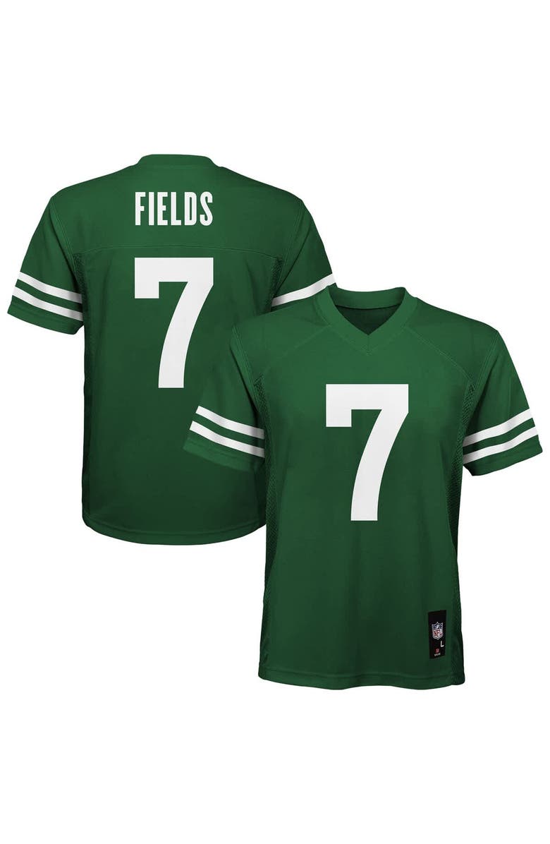 Nike Youth Nike Justin Fields Legacy Green New York Jets Replica Player Jersey, Alternate, color, Green