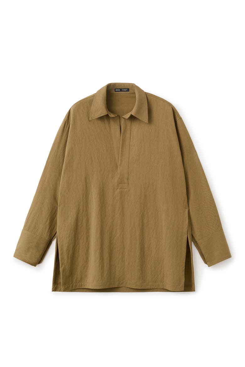 Oversize Popover Shirt, Alternate, color, KHAKI