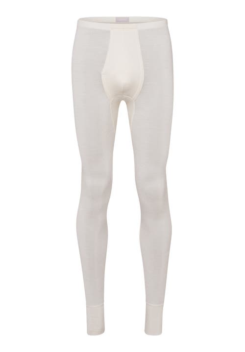 Hanro Woolen Silk Longleg In Cygne