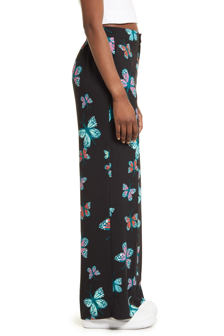 Cristina Martinez Print Pants, Alternate, color, BLACK BUTTERFLY BEAUTY